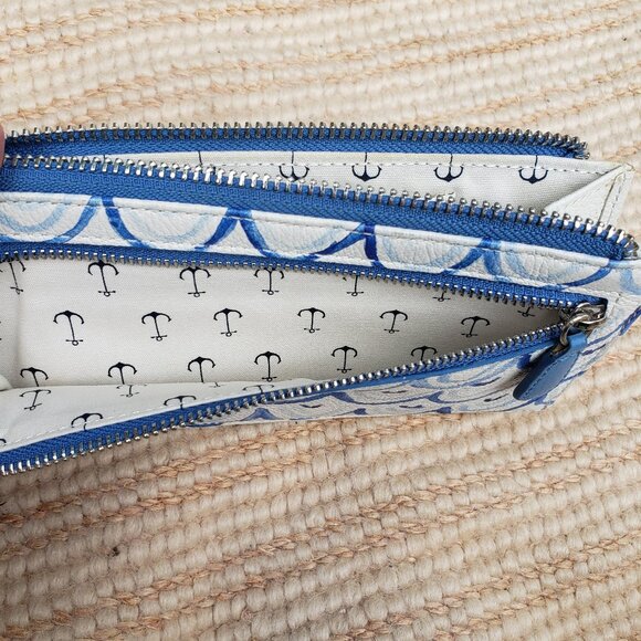Brighton nautical blue white vegan leather wristlet - Picture 6 of 6